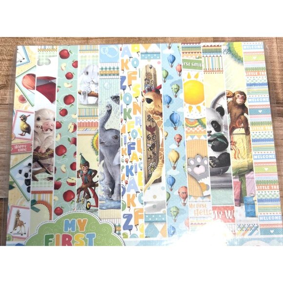 My First Year 6x6 Paper Pad 24 Double-Sided Sheets Baby-Themed Designs CBQ042 - Picture 2 of 3